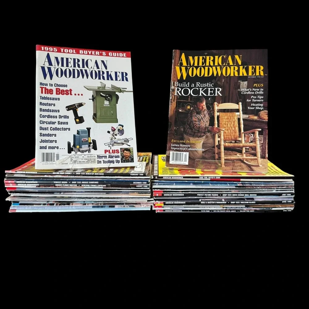 American Woodworker 1990s Magazines Lot‎ of 33 Woodworking DIY Project Ideas